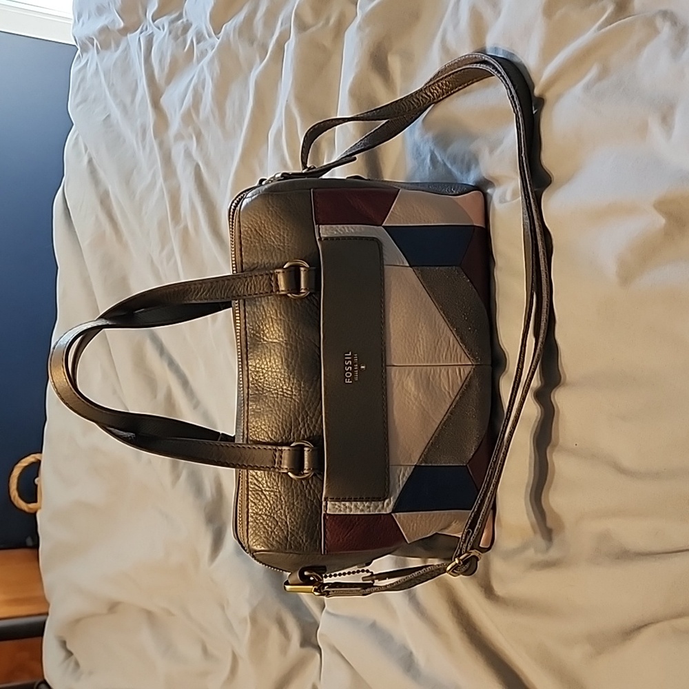 Fossil Grey Amanda satchel